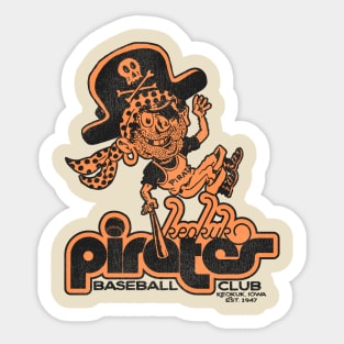 Defunct Keokuk Pirates Baseball Team Sticker
